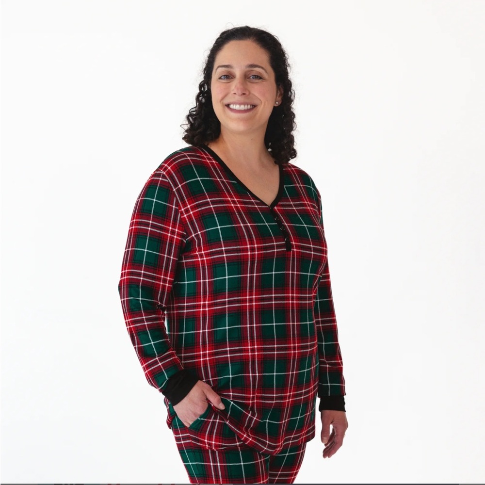 NEW Little Sleepies Women’s Plaid PJ Top XS
